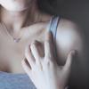 Simple moonstone elk necklace clavicle chain