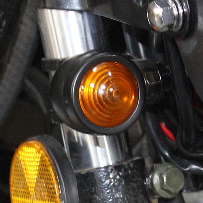 2ks Motocyklová směrová světla Indikátorové světlo Retro Bullet Blikače LED 12V Lampa Chromová Černá Brzdová Běžící světla Příslušenství