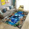 3D illusion Underwater World Seabed Dolphin Shark  Area Rug ,Carpet Rug for Living Room Bedroom Sofa Doormat Non-slip Floor Mat
