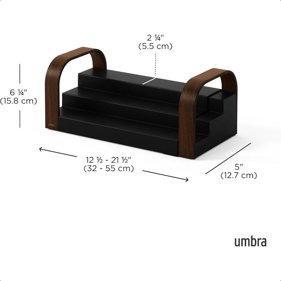 

Трехуровневая полка для специй Bellwood, черный орех United States