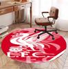 Liverpool F.C Pattern Round Rug, Indoor/Outdoor Mat, for Picnic, Gameroom, Bedroom, Office, Living Room, Home Decor Carpet, Birthday Gift