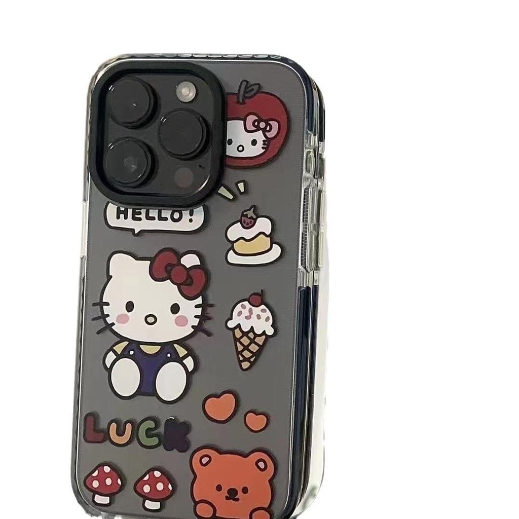 Cartoon kt cat suitable for iphone14Pro mobile phone case anti-drop 13 cute 12/11 soft case 12Pro all-inclusive xr