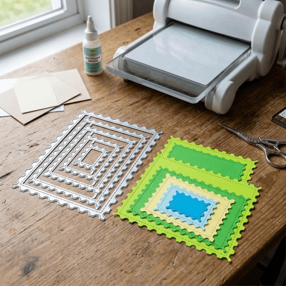 Rectangle Shape DIY Cutting Die Solid Embossing Die Paper Cutting Rectangle Frame Die Card Making