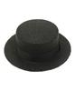 Black Flat Short Panama Hat