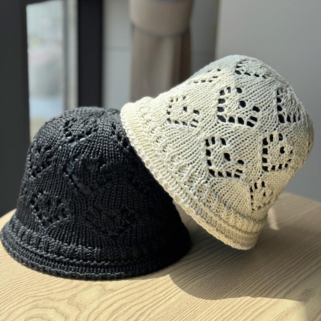 New Summer Hollow Fisherman Hat for Women, Breathable Thin Sun Protection Hat, Simple Bucket Hat for Outings, Trendy Sun Hat