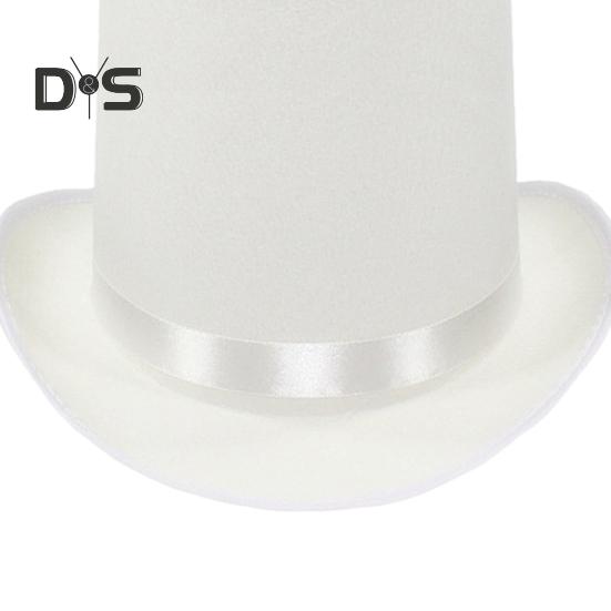 Pălărie înaltă Magician Pălărie înaltă British Black Jazz Topper Pălărie Bărbat și Femeie Curte Gentleman Pălărie plată din pâslă pentru spectacole Joc de rol Crăciun