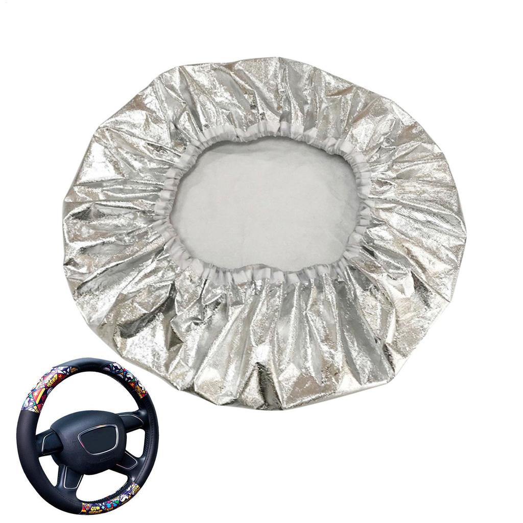 Universal Car Steering Wheel Cover Summer Sunscreen SunShade Aluminum Film Reflective Heat Insulation Interior