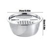 Metal Mixing Bowls Stainless Steel Shredding Basin Shredding Mixing Bowls for Baking for Serving Rinsing Food Storage Salad