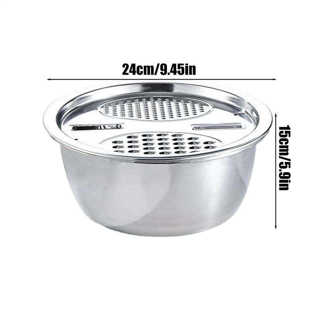 Metal Mixing Bowls Stainless Steel Shredding Basin Shredding Mixing Bowls for Baking for Serving Rinsing Food Storage Salad