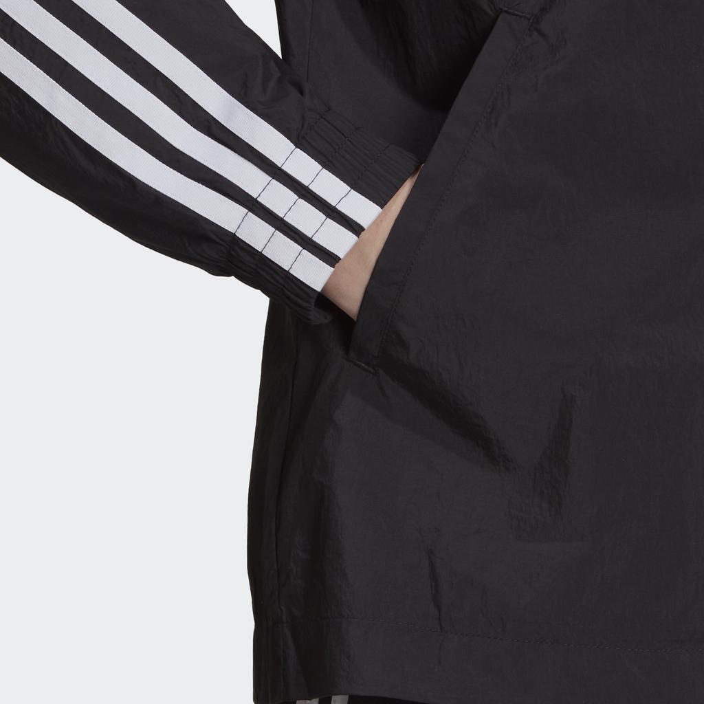 adidas FW22 Logo Casual Sports Hooded Jacket Women Outerwear Black GR9602