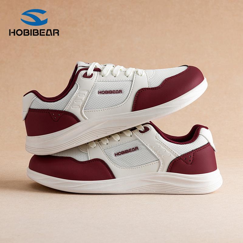 HOBIBEAR Unisex Wide Toe Shoes Minimalist Barefoot Canvas Sneakers Lace-up Walking Shoes for Men &Women