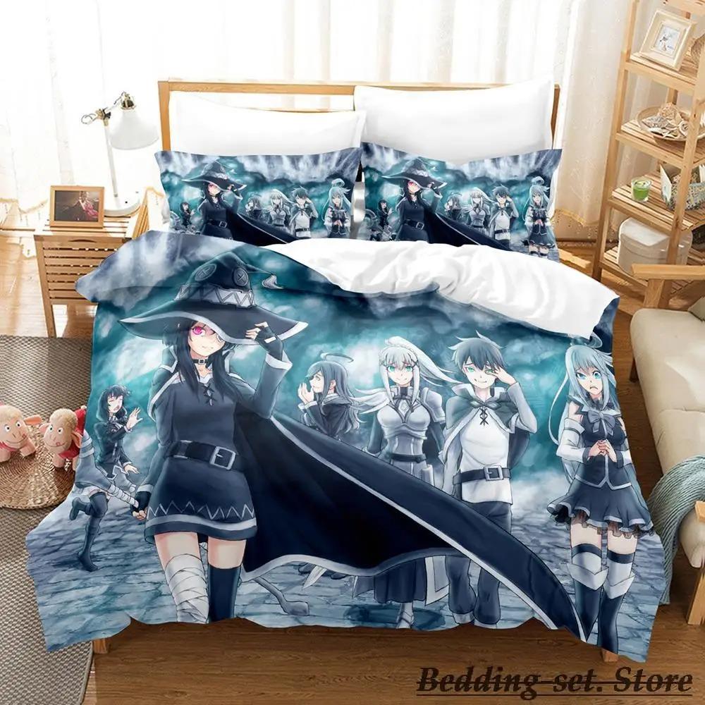 KonoSuba Bedding Set Cartoon Anime Three-piece Set Adult Kid Bedroom Duvetcover Sets 3D Kawaii Girls Lit 2 Personnes