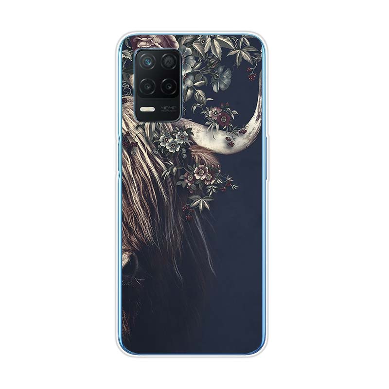 Flower Animal Tiger For Realme 8 8i V3 V5 GT Neo Flash Edition Explorer Master Neo2 Narzo 30 50i 50A C21Y Phone Case