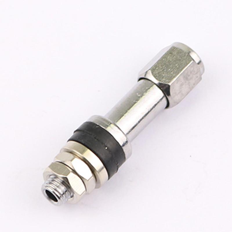 4pc Universal Bolt in Tire Valve Stems Chrome Metal High Pressure Brass Clamp in 45/90 DEGREE ANGLE TR416/48 for Car Vehicle Tire Chucks 1