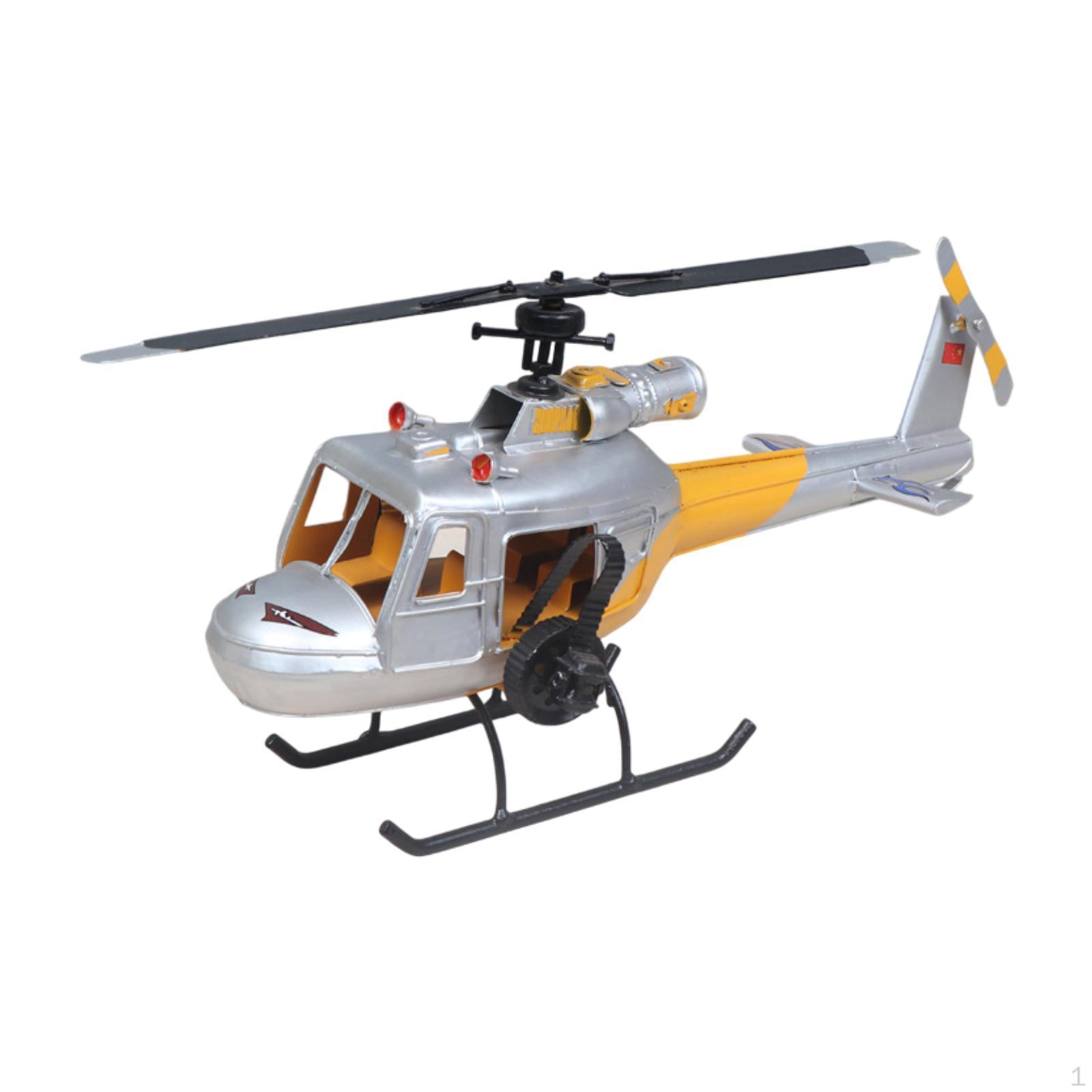 

Декорація літака Гелікоптерний дисплей Подарунковий сувенір Декор літака на авіаційну тему для вітальні жовтий