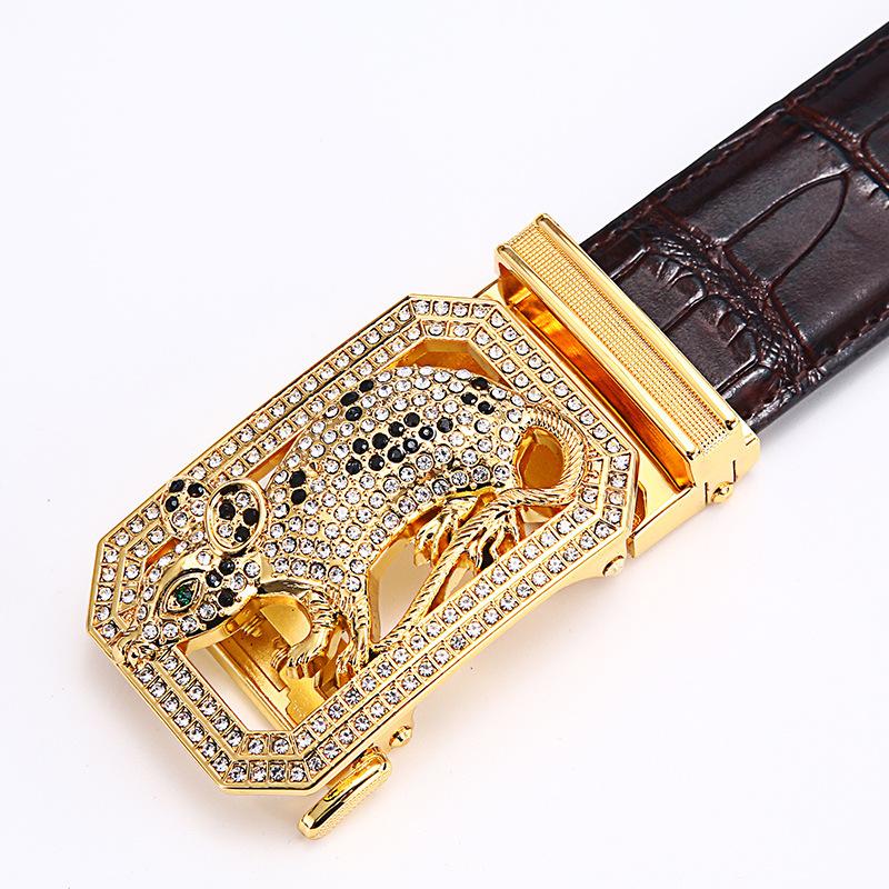 New Men's Belts Fashion Alloy Automatic Buckle Belt Business Casual Belt Genuine Leather Men's Belts Designer Male Waistband