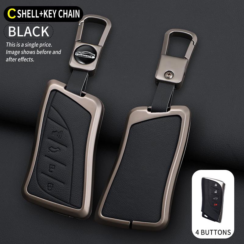 Car Metal Leather Key Case Holder Cover Chain For Lexus NX ES UX US RC LX IS 250h RX 350h LS 450h 260h 300h UX200 LM350H LM500H