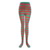 Christmas Halloween Contrast Color Stripe Pantyhose High Waist Full Length Tight