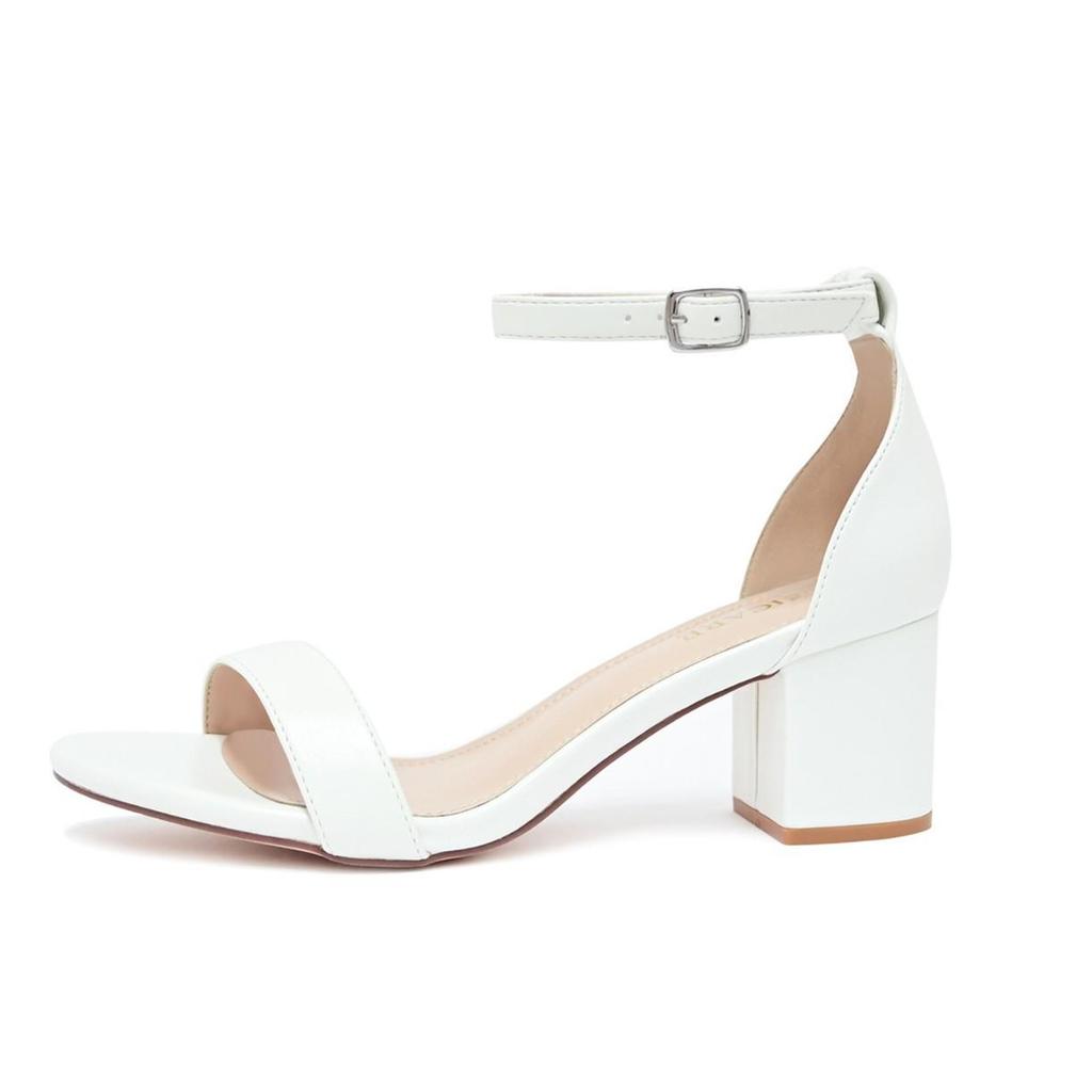 Frühling 2026 Sandalen mit klobigem Absatz und offenen Zehen - Europäisch-Amerikanischer Stil mit einzelnem Riemen und Schnalle