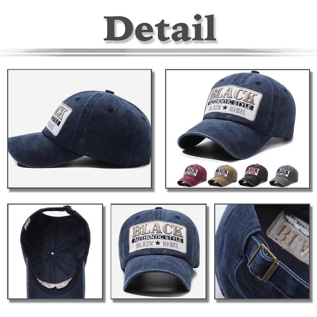 Cap Hat Vintage Embroidery Casual Stylish Outdoor Men Women CZA391 [White Fang] (Gray)