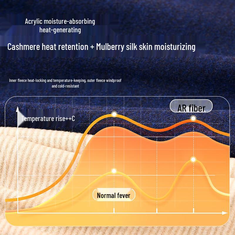 Hengyuanxiang Men's Winter Wool Thermal Base Layer Pants