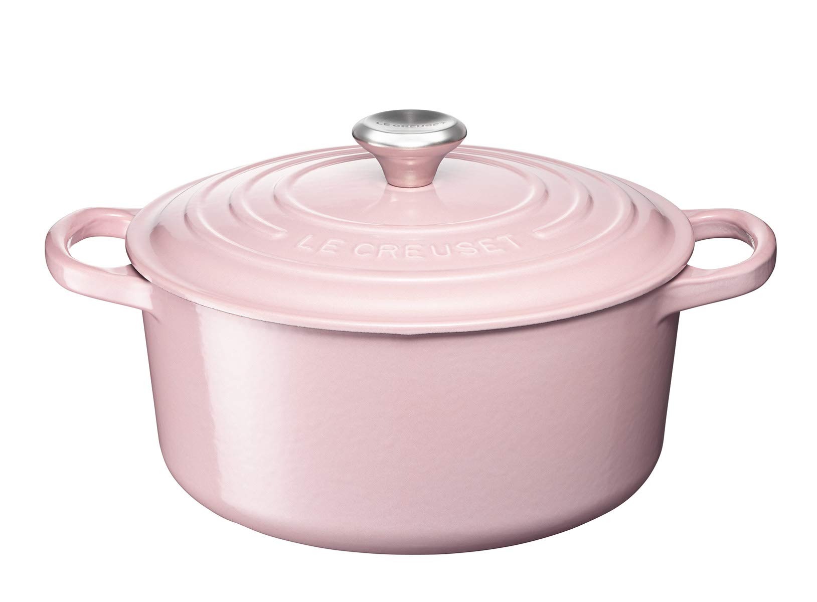 

Емальована каструля Le Creuset Signature Cocotte Ronde 22 см, шифон, рожевий, сумісна з газовою духовкою, японська [авторизований продукт]