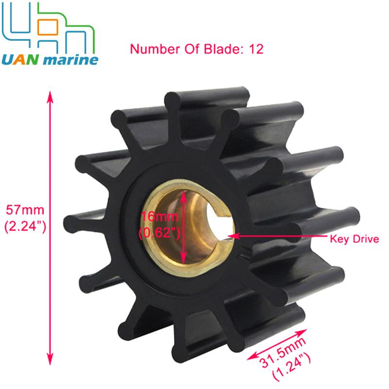 09-801B Sea Water Cooling Pump Impeller Kit For JOHNSON 09-801B Jabsco 4568-0001 Sierra 18-3075 CEF 500108 чёрный