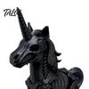 Detailed Skeleton Animal Figurine 3D Printed Horse Ornament, Fantasy Horns Bone Statue, Creative Dark Atmosphere Party Decor PLA Crafts for Halloween