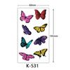 Waterproof Tattoo Stickers: English Letters, Flowers & Butterfly Sketches