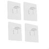 Tapis Antidérapant pour Miroir sur Pied, Base Universelle, Support sans Perçage, Décoration Intérieure 4 pièces