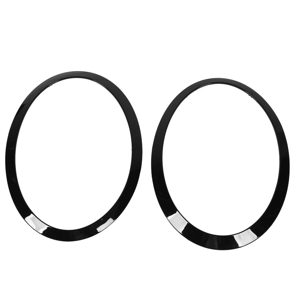 1Pair Headlight Trim Ring 51137300631 Gloss Black Practical Headlight Bezel Trim Ring Replacement for Cooper 5‑Door