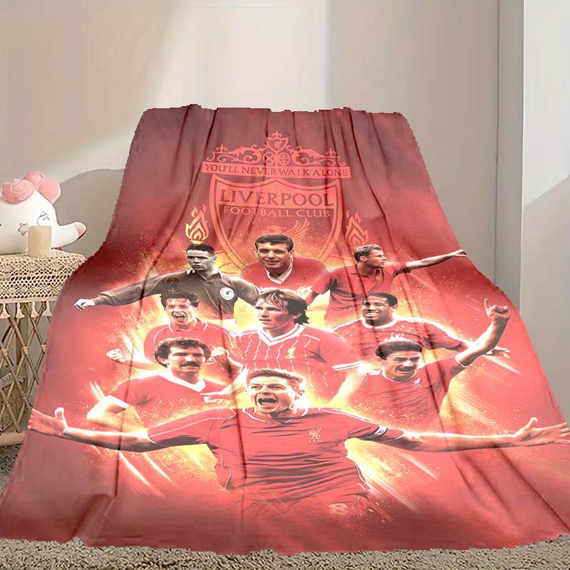 [1pc Couverture Liverpool FC] Couverture Toutes Saisons - Couverture Douillette pour Canapé Fauteuil Décoration Intérieure, Couverture sieste imprimée numériquement