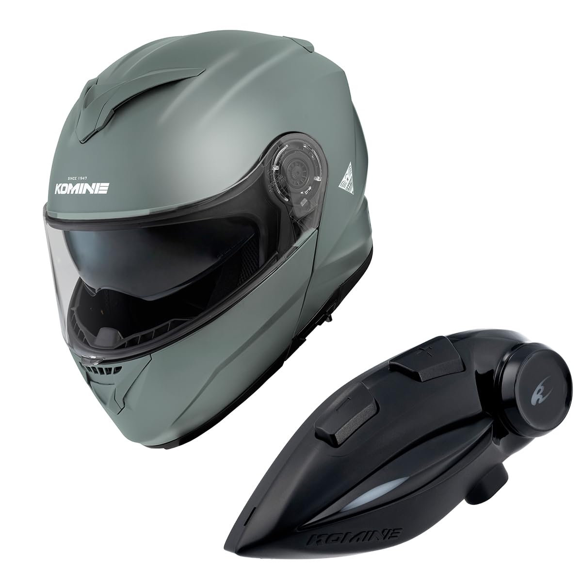 

KOMINE FL System Helmet Motorcycle Intercom Basalt Grey M HK-171 + KK-902