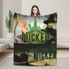 Wicked 2 Musical Movie Glinda Poster Soft Warm Blanket Plush Throw Blanket Novelty Home Decor Flannel Bedspread Sofa Bed Cover