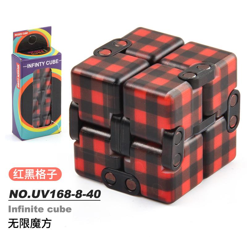 New Strange Decompression Toy Uv Printing Infinite Rubik'S Cube, Decompression Folding Variety Rubik'S Cube Fingertip Rubik'S Cube