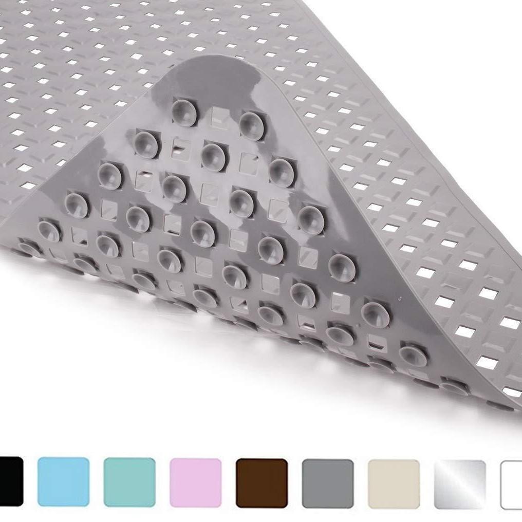 Pvc Shower Mat With Suction Cups For Bathroom Antislip Safety Nonslip Design