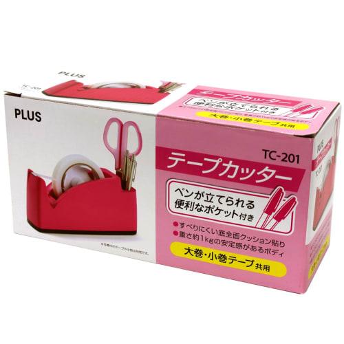 Plus Tape Cutter with Pen Holder Pocket TC-201 Pink 31-241