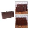 Leatner Suitcase British Decorative Travel Luggage Case Storage Box with Lock Wedding Decorations