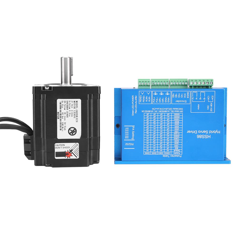 HSS86 Hybrid Servodriver   NEMA34 Lukket sløyfe Høyhastighets Stepper Servomotor 4N.M 0~1000RPM