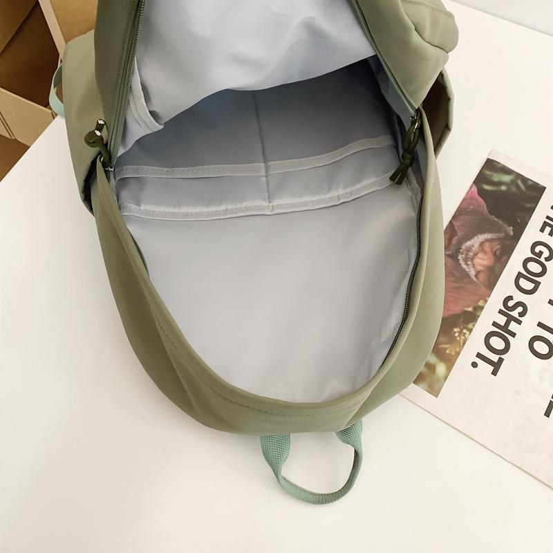 Student skolesekk kvinner stor kapasitet ensfarget ryggsekk herre reise ryggsekk