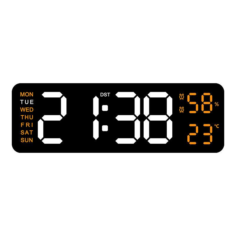 Multifunctional Alarm Clock Temperature and Humidity Calendar Display Dual Alarm Clock with Adjustable Brightness LEDalarm Clock