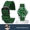 Premium-Grade Fluororubber Watch Strap 21mm 20mm 22mm For Seiko SRP777J1New Watch Band Diving Waterproof Bracelet Black Color