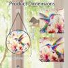 Stained Glass Hummingbird Sun Catcher Window Art Decor for Home Garden