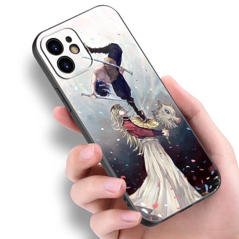 Anime Demon Slayer Inosuke Phone Case For Apple iPhone 14 13 12 Mini 11 Pro Max 7 8 XR X XS 7 8 Plus SE 2020 2022 Cover