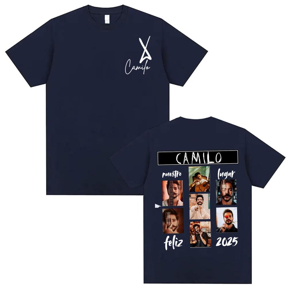 Singer Camilo La Tribu Album 2025 Cover T Shirts Unisex Women Vintage Hip Hop Trending Tshirt Oversized Loose Short Sleeve T Shirt