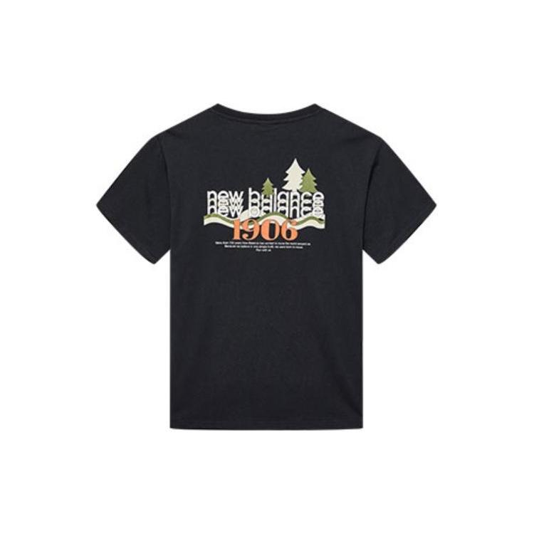 New Balance Logo Graphic T-Shirt Asia Sizing  Black White  Men s AMT22367-BK L