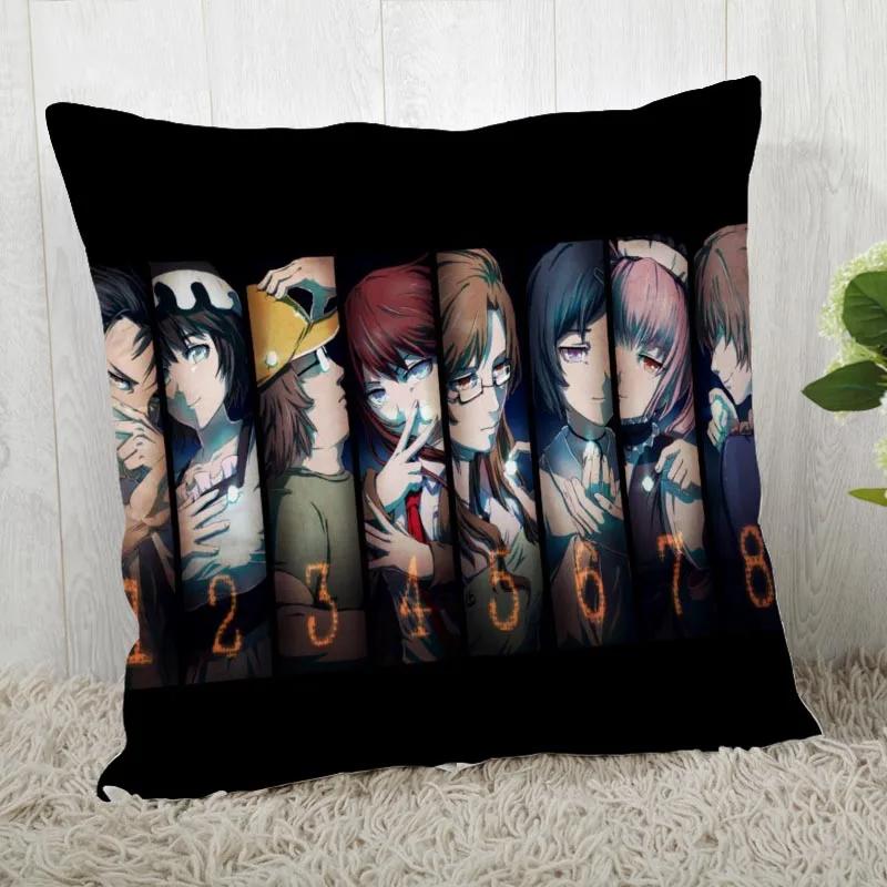 Steins Gate Pillow Cover Customize Pillow Case Modern Home Decorative Pillowcase For Living Room 45X45Cm A19.12.13
