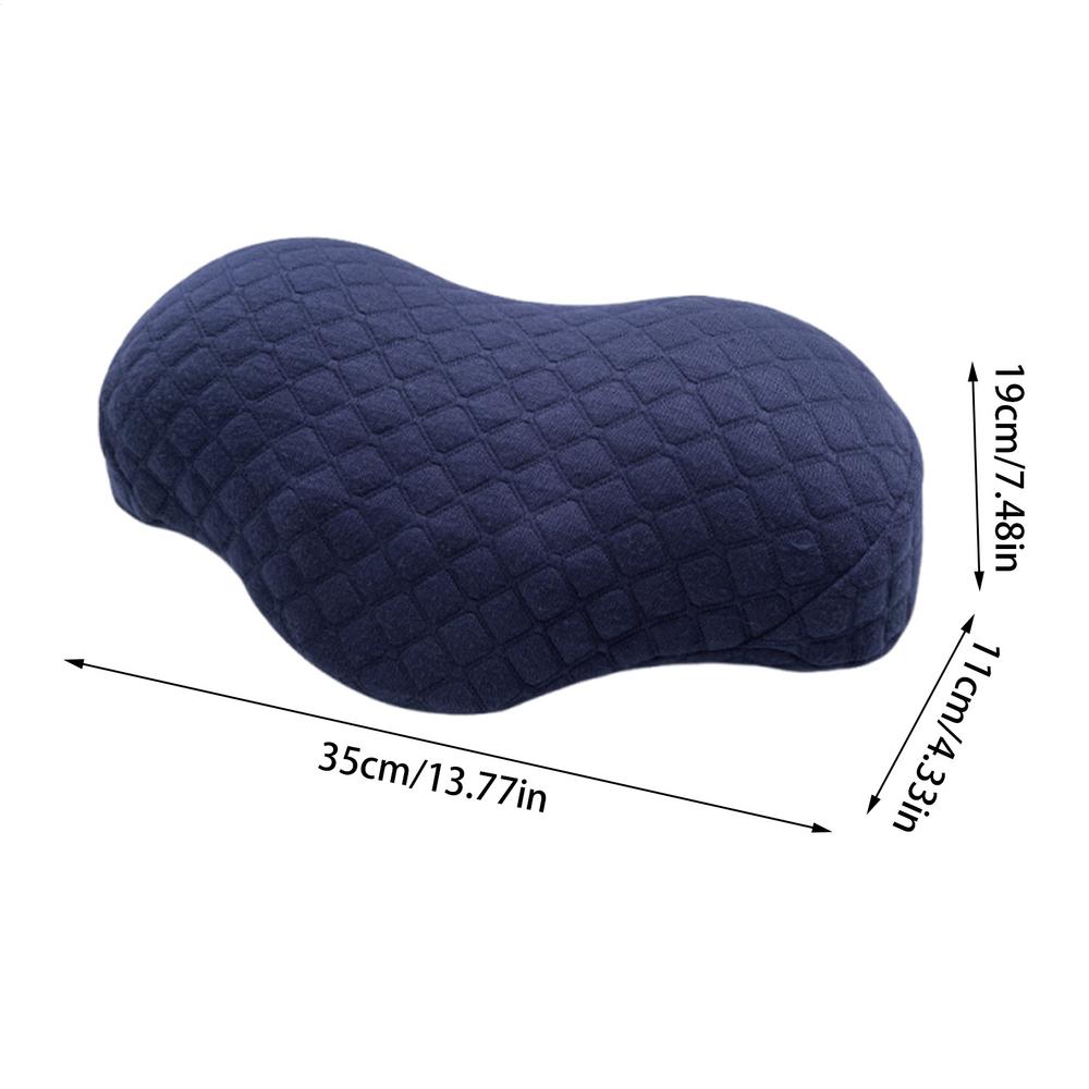 Neck Massage Pillow Magnetic Massaging Neckrest Ergonomic Neck Magnetic Massage Support Pillow For Camping Sleeping Travel Daily синий