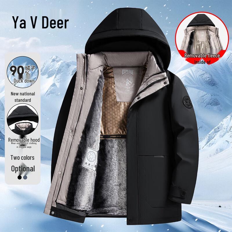 Men s 3-in-1 Winter Detachable Hooded Down Jacket XL/180