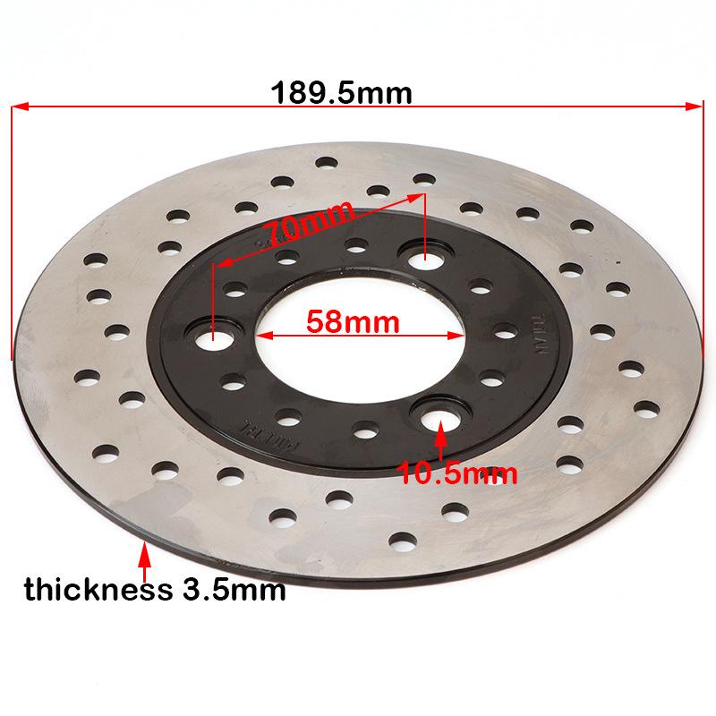 190MM Brake Disc for Chinese GY6 Scooter Motorcycle ATV Moped Go Kart Spare Parts
